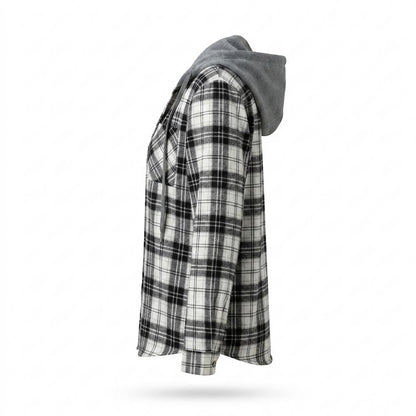 Mens Outlet House - Varan | Plaid Hooded Shirt Women