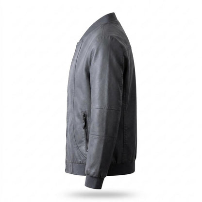 Mens Outlet House - Katir | Zip-Up Leather-Look Jacket Men
