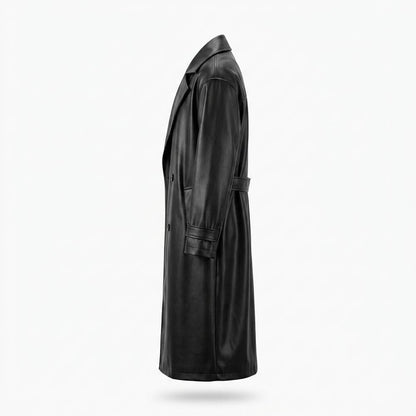 Mens Outlet House - Riron | Double-Breasted Belted Coat Men