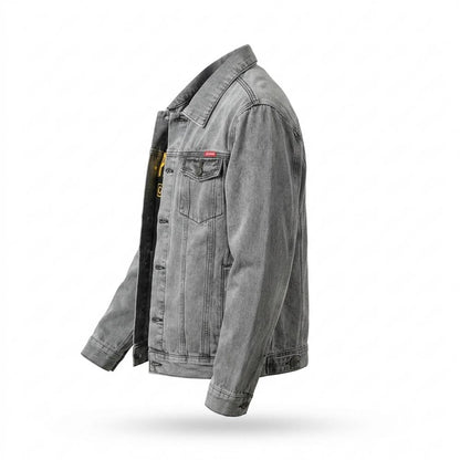 Mens Outlet House - Nisan | Washed Button-Front Denim Jacket Men