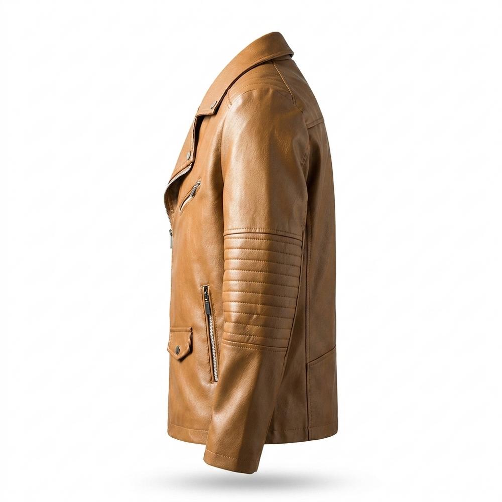 Mens Outlet House - Mazan | Asymmetrical Quilted Leather Jacket Men