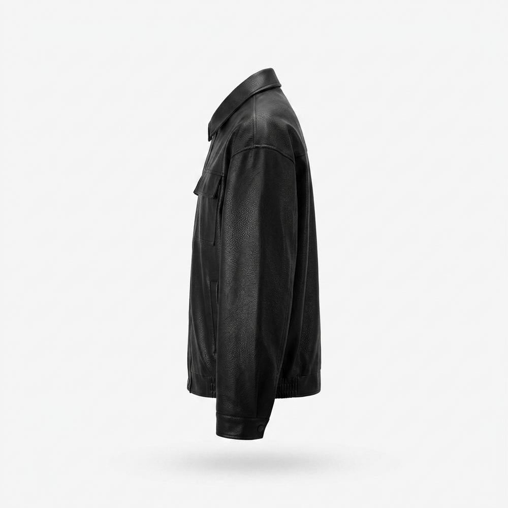 Mens Outlet House - Dasol | Zip-Up Lined Leather Jacket Unisex