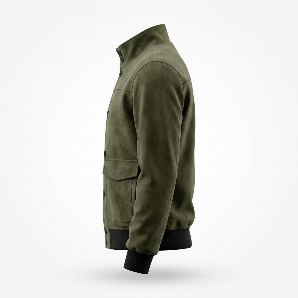Mens Outlet House - Comel | Suede-Effect Button-Front Jacket Men
