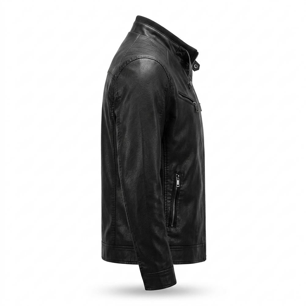 Mens Outlet House - Neral | Zip-Up Quilted Leather Jacket Men