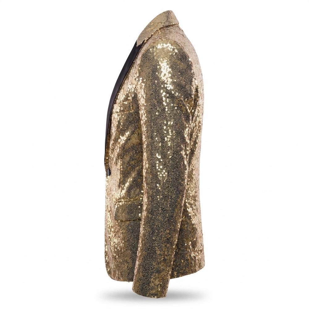 Mens Outlet House - Rosil | Sequined Single-Button Blazer Men