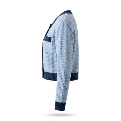 Mens Outlet House - Selor | Waffle-Knit Cropped Knit Cardigan Women