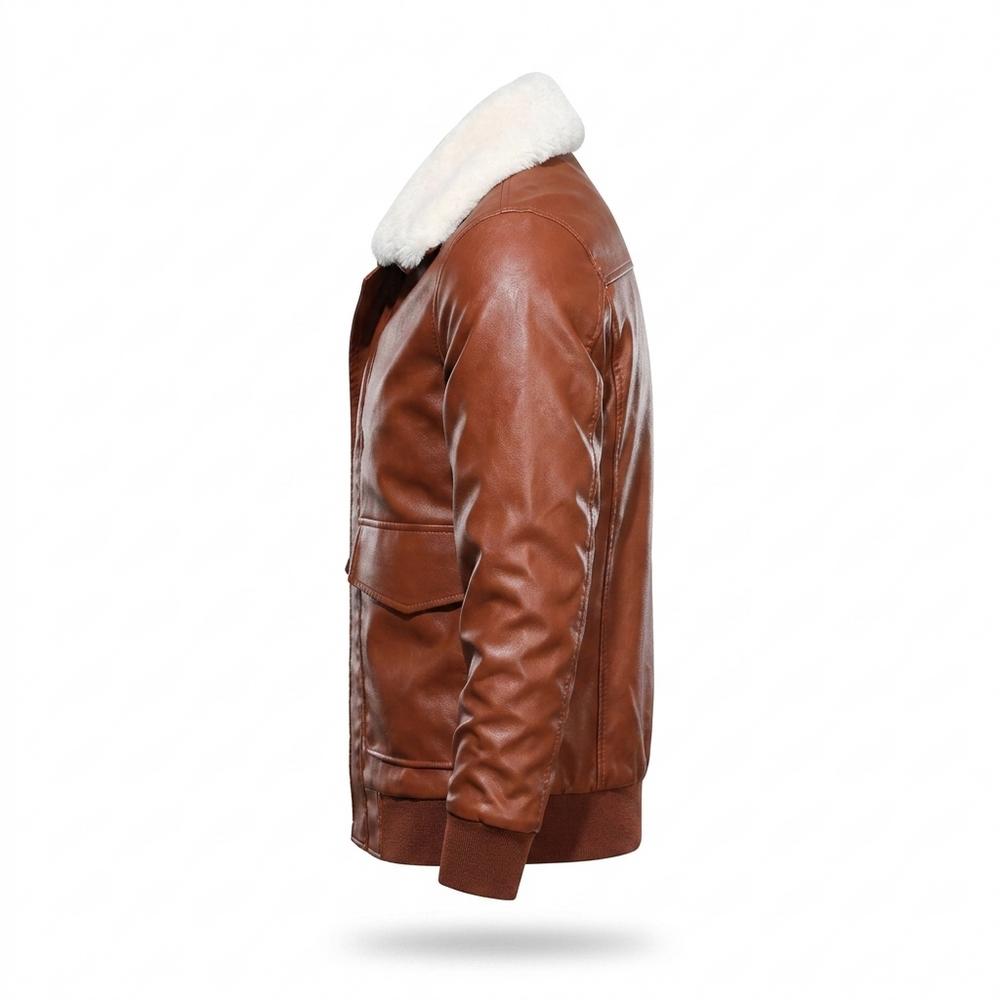Mens Outlet House - Yolin | Faux-Leather Shearling-Collar Jacket Men