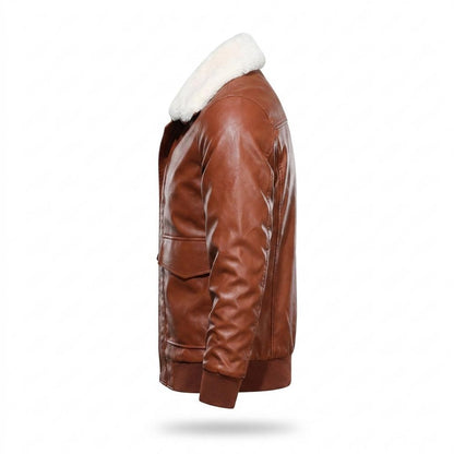 Mens Outlet House - Yolin | Faux-Leather Shearling-Collar Jacket Men