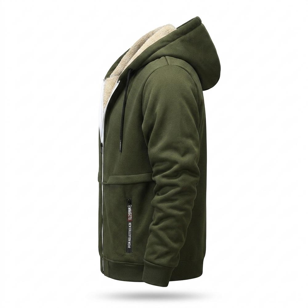 Mens Outlet House - Roven | Fleece-Lined Zip-Up Hoodie Men