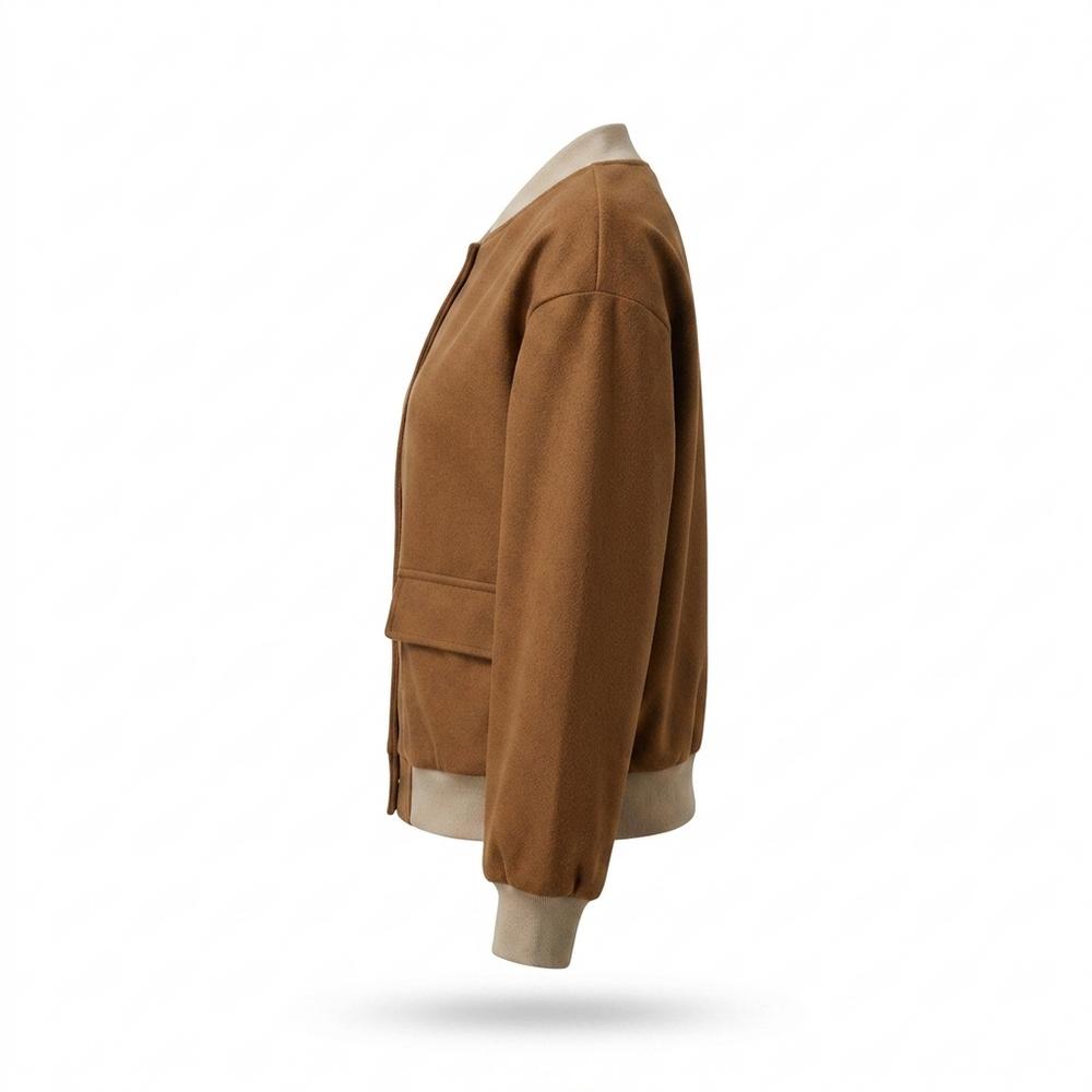 Mens Outlet House - Eodas | Snap-Button Contrast-Trim Jacket Women