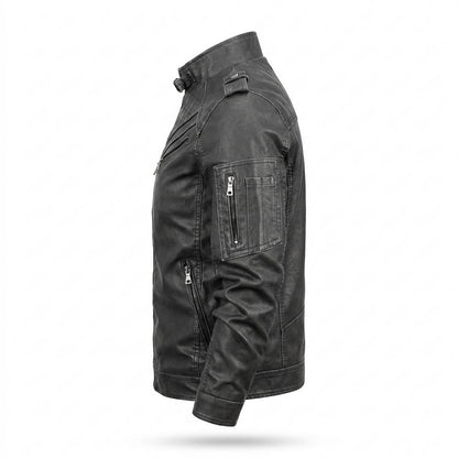 Mens Outlet House - Milor | Quilted Fitted Leather Jacket Men