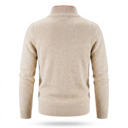 Mens Outlet House - Samar | Zip-Up Lined Knit Cardigan Men