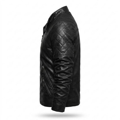 Mens Outlet House - Nelar | Quilted Lined Leather Jacket Men