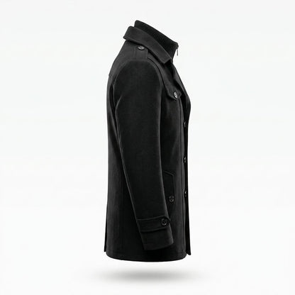 Mens Outlet House - Vawat | Double-Layered Single-Breasted Coat Men