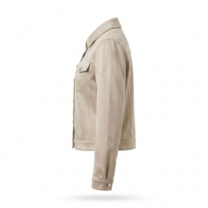 Mens Outlet House - Karam | Faux-Suede Button-Front Jacket Women