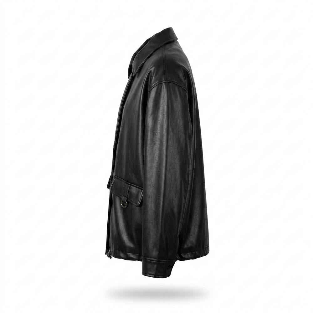 Mens Outlet House - Yolor | Oversized Faux Leather Jacket Unisex