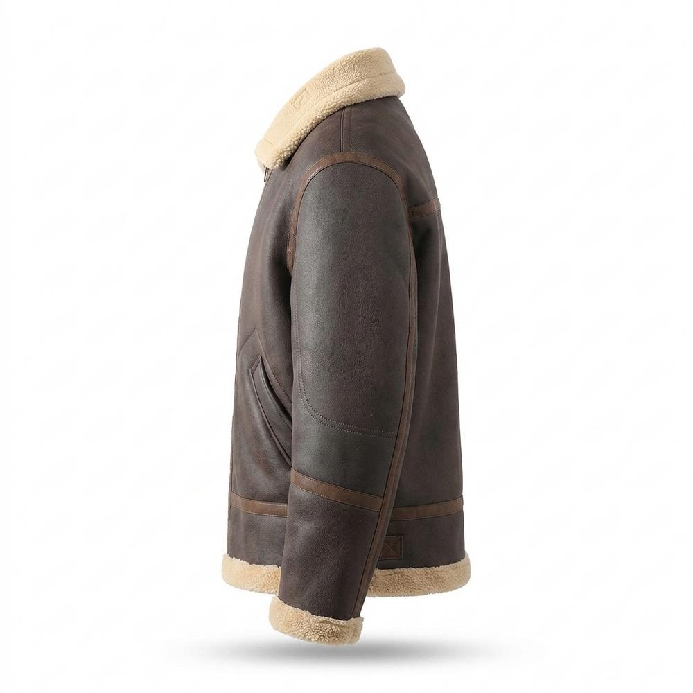Mens Outlet House - Sozed | Fleece-Lined Aviator-Style Jacket Men
