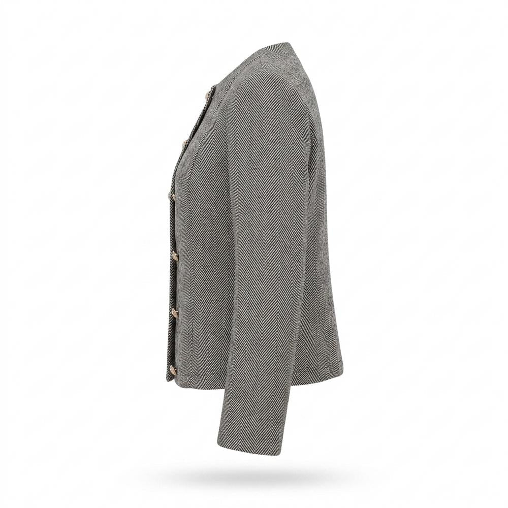 Mens Outlet House - Rirev | Herringbone Double-Breasted Jacket Women