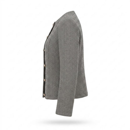 Mens Outlet House - Rirev | Herringbone Double-Breasted Jacket Women