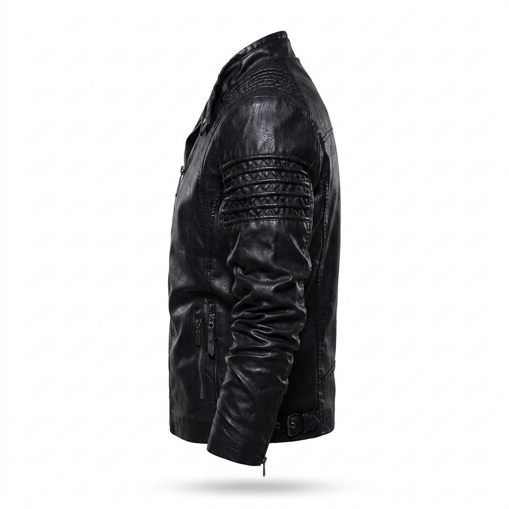 Mens Outlet House - Latir | Quilted Lined Leather Jacket Men