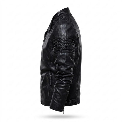 Mens Outlet House - Latir | Quilted Lined Leather Jacket Men