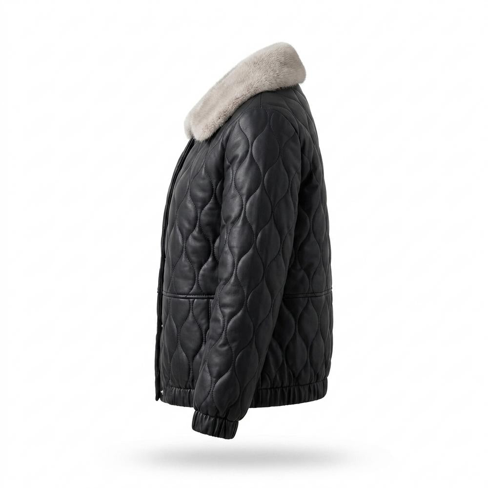 Mens Outlet House - Yotar | Quilted Faux Fur Collar Jacket Women