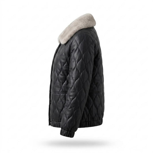 Mens Outlet House - Yotar | Quilted Faux Fur Collar Jacket Women