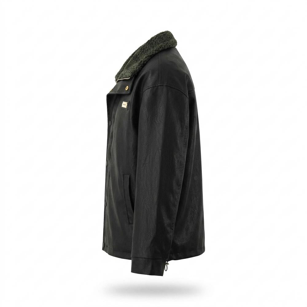 Mens Outlet House - Lomer | Sherpa-Lined Faux Leather Jacket Unisex