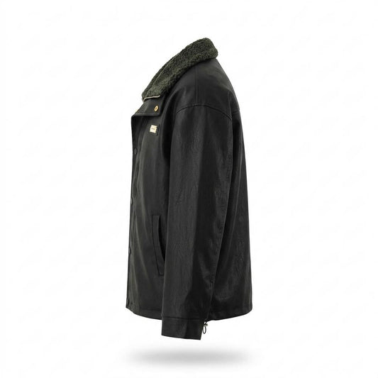 Mens Outlet House - Lomer | Sherpa-Lined Faux Leather Jacket Unisex
