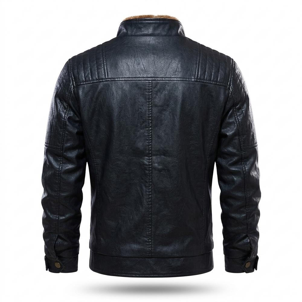 Mens Outlet House - Lasin | Quilted Multi-Pocket Leather Jacket Men