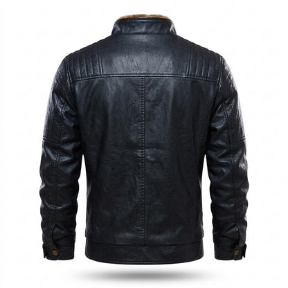 Mens Outlet House - Lasin | Quilted Multi-Pocket Leather Jacket Men
