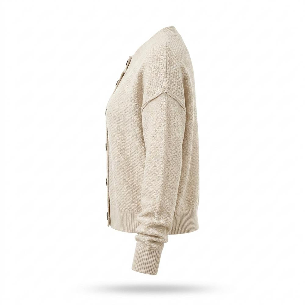 Mens Outlet House - Lysin | Textured Button-Front Knit Cardigan Women