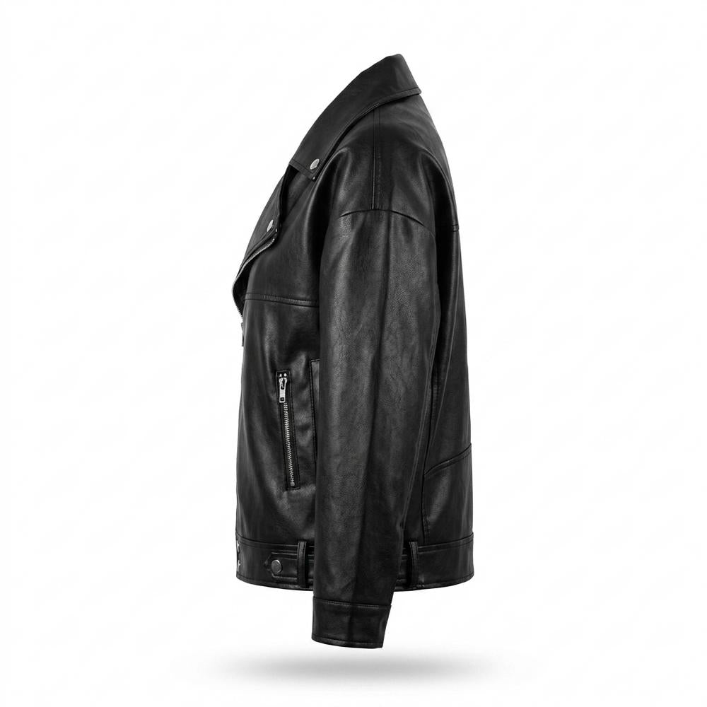 Mens Outlet House - Elvin | Asymmetrical Belted Leather Jacket Women