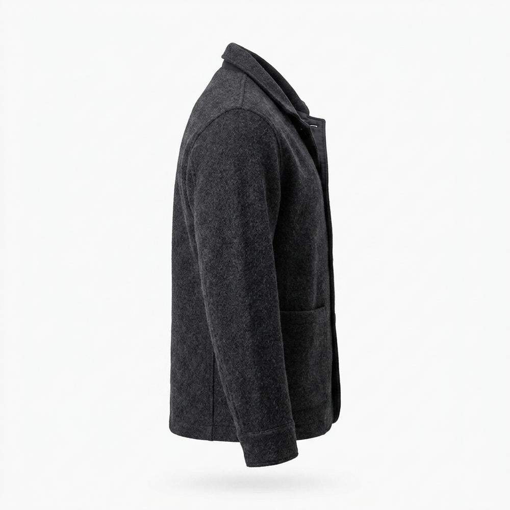 Mens Outlet House - Kevan | Knitted Stand-Collar Jacket Men