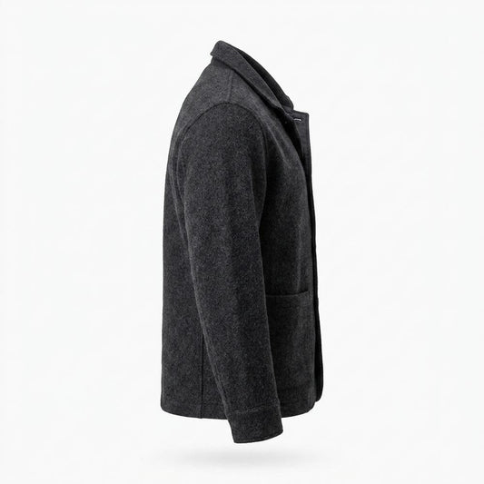Mens Outlet House - Kevan | Knitted Stand-Collar Jacket Men