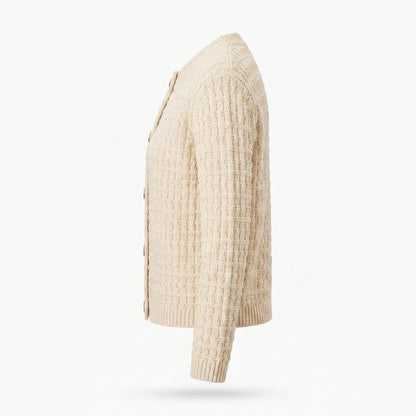Mens Outlet House - Kadan | Waffle-Knit Button-Front Knit Cardigan Women