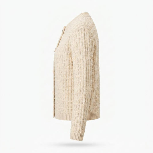 Mens Outlet House - Kadan | Waffle-Knit Button-Front Knit Cardigan Women