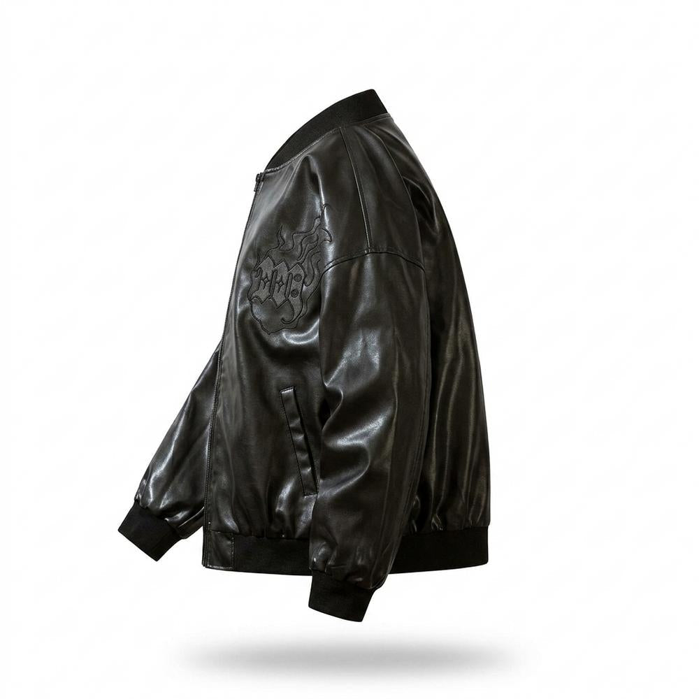Mens Outlet House - Sasol | Faux-Leather Embroidered Jacket Unisex