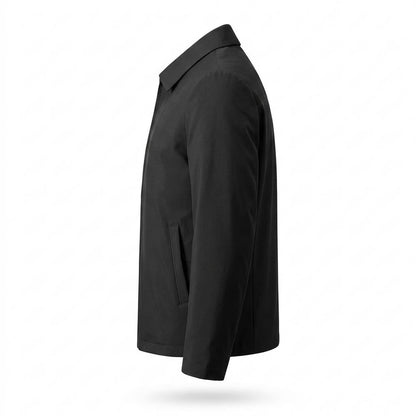 Mens Outlet House - Masan | Zip-Up Collared Leather Jacket Men