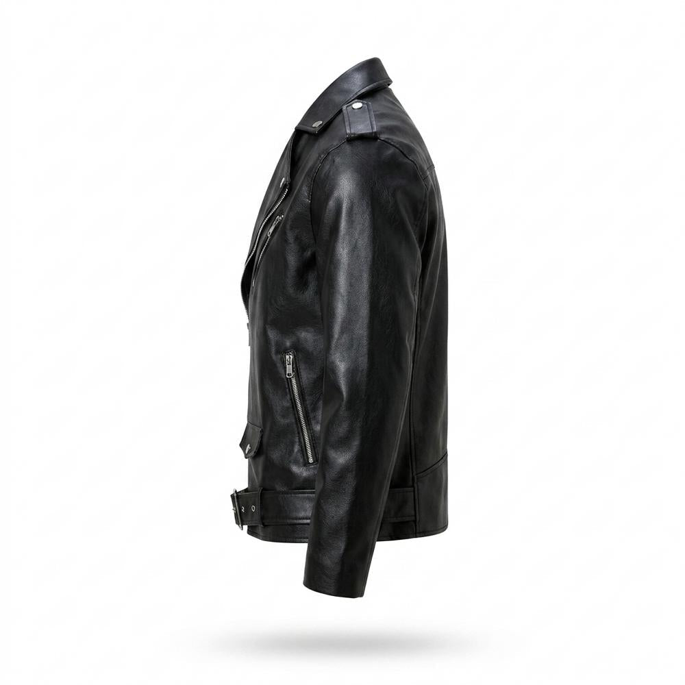 Mens Outlet House - Lasol | Asymmetrical Belted Leather Jacket Unisex