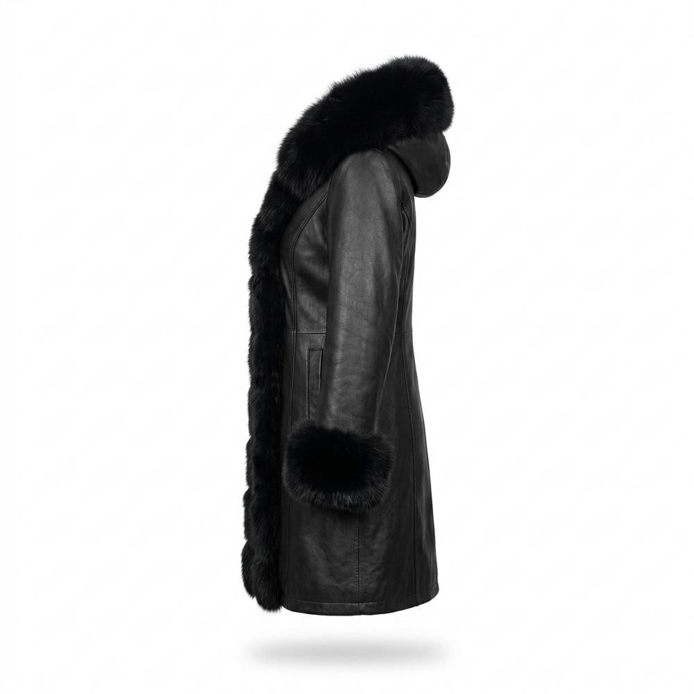 Mens Outlet House - Risin | Hooded Fur-Trimmed Coat Women
