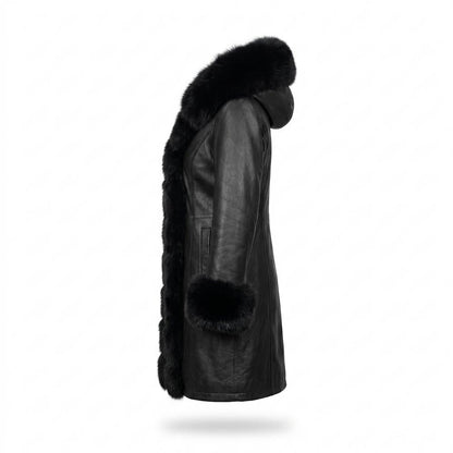 Mens Outlet House - Risin | Hooded Fur-Trimmed Coat Women
