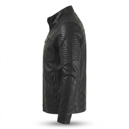 Mens Outlet House - Tihal | Lined Quilted Leather Jacket Men