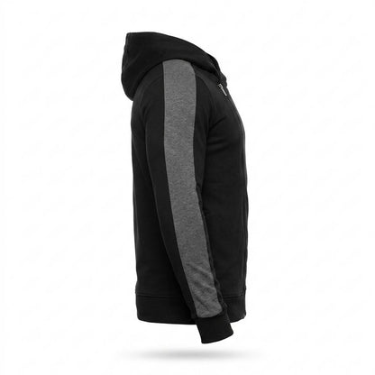 Mens Outlet House - Yodan | Asymmetrical-Zip Slim-Fit Hoodie Men