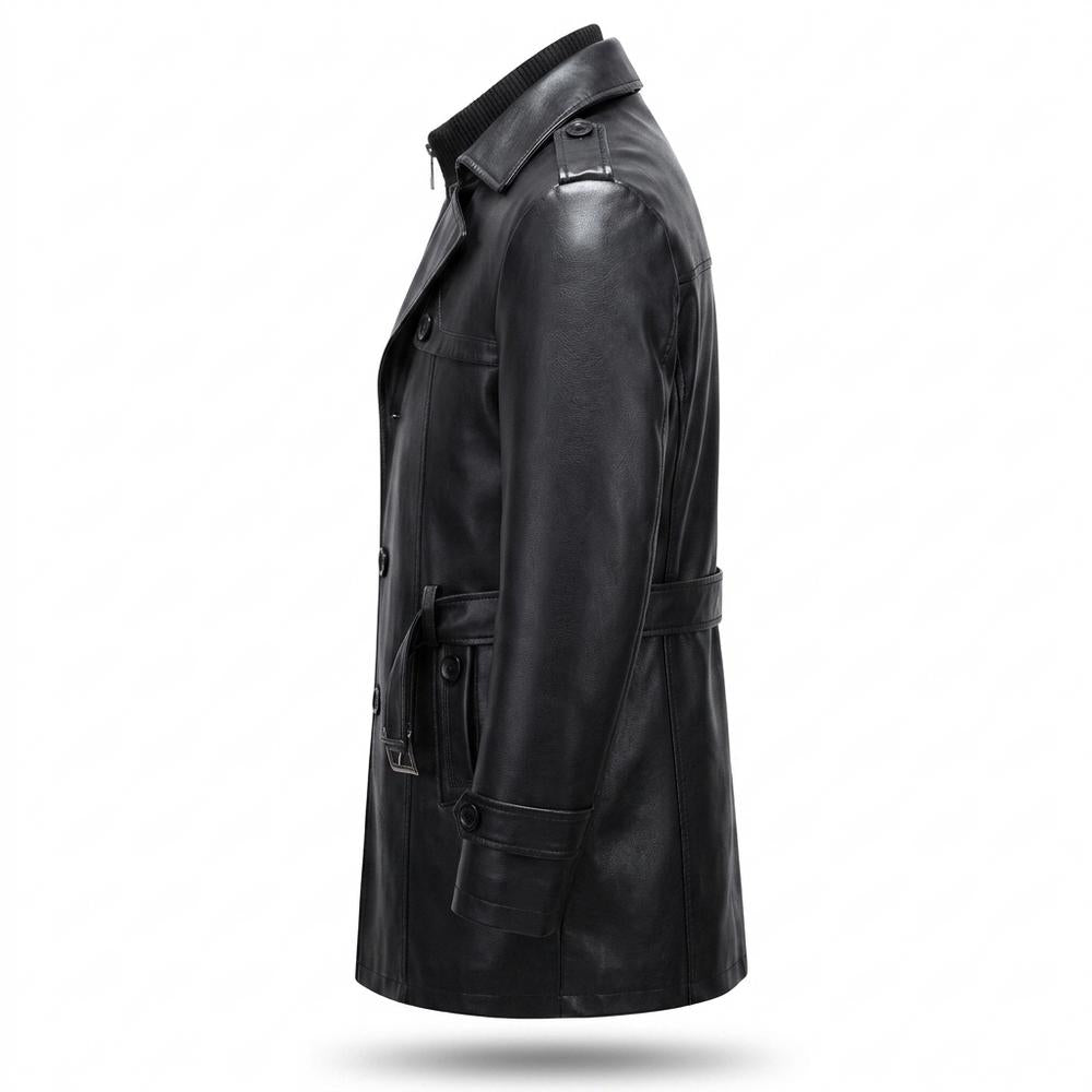 Mens Outlet House - Vidar | Lined Leather Coat Men