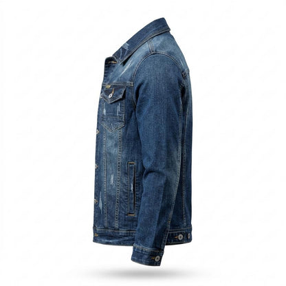 Mens Outlet House - Misan | Washed Buttoned Denim Jacket Men