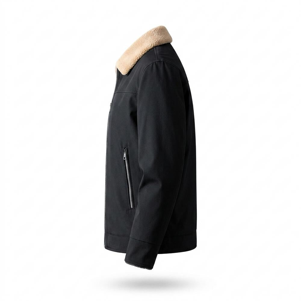 Mens Outlet House - Lemel | Sherpa-Collared Zip-Front Jacket Men
