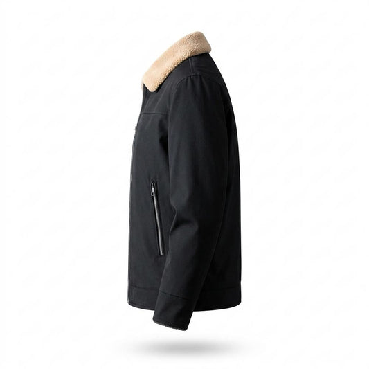 Mens Outlet House - Lemel | Sherpa-Collared Zip-Front Jacket Men