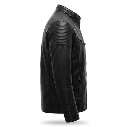 Mens Outlet House - Leron | Quilted Lined Leather Jacket Men