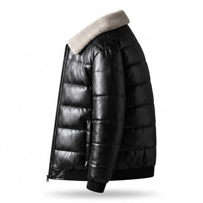 Mens Outlet House - Maken | Quilted Faux-Leather Jacket Men